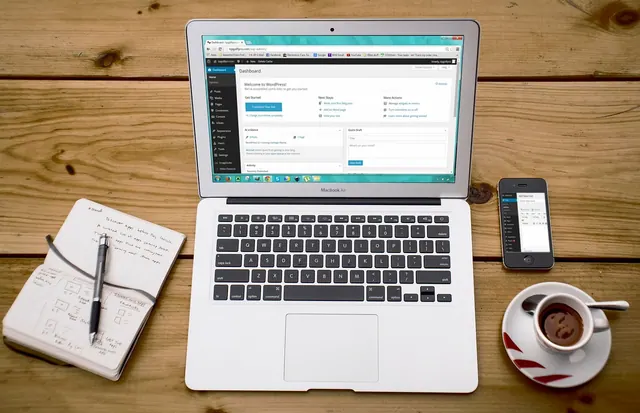 laptop, wordpress, wordpress design, smartphone, work station, notebook, coffee, computer, website, mobile, business, phone, brown business, brown computer, brown coffee, brown lap. Web design agency reporting and client retention guide